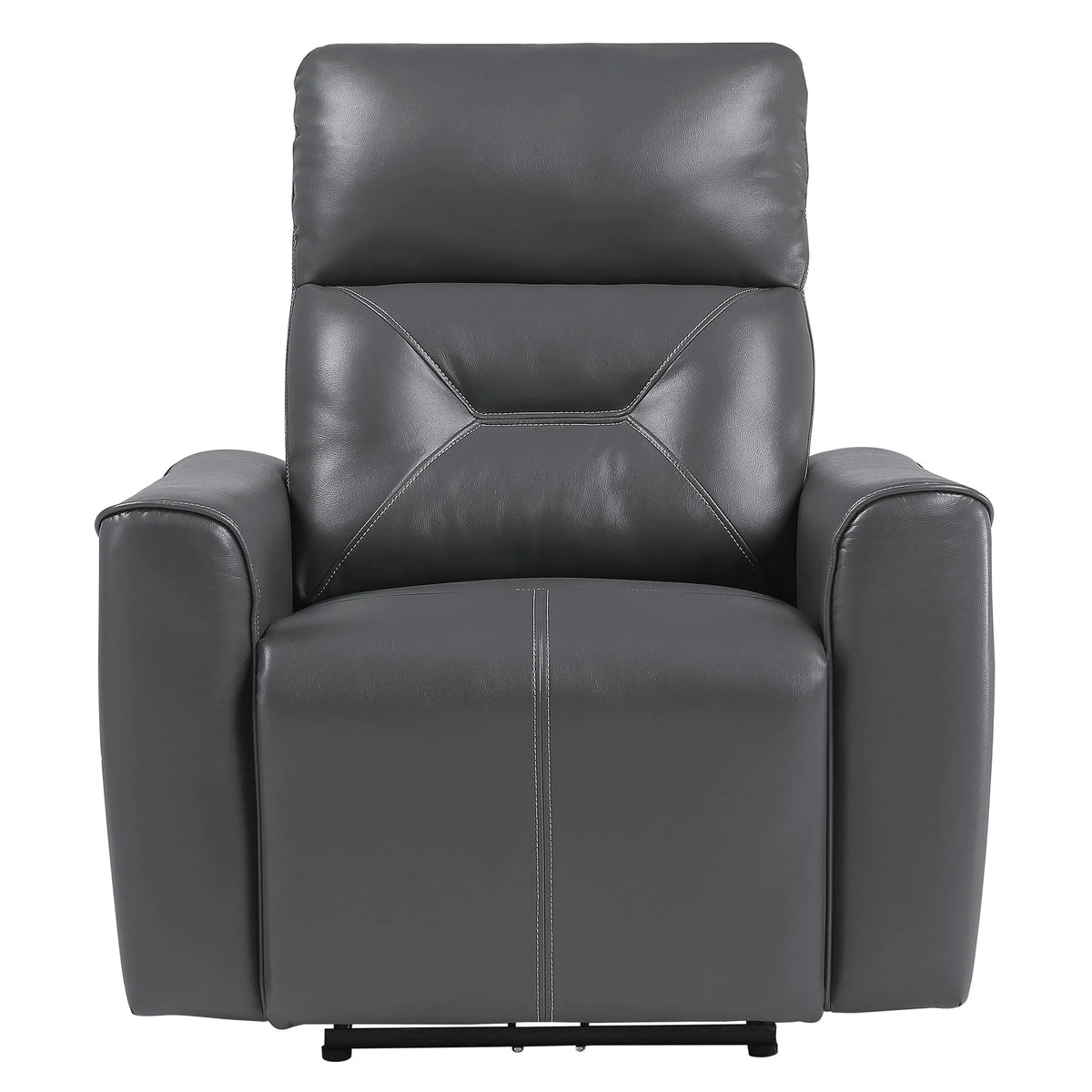 Dark Gray Faux Leather Power Reclining Chair I599