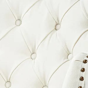 Upholstered Tufted Accent Chair with Ottoman Set B61975
