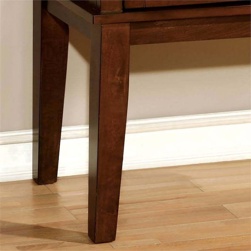Solid Wood 1-Drawer Server in Brown Cherry U837116