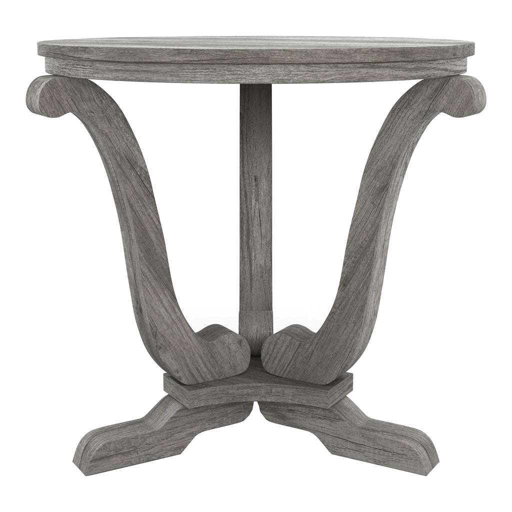Round Wood Vintage Gray Oak End Table T84950