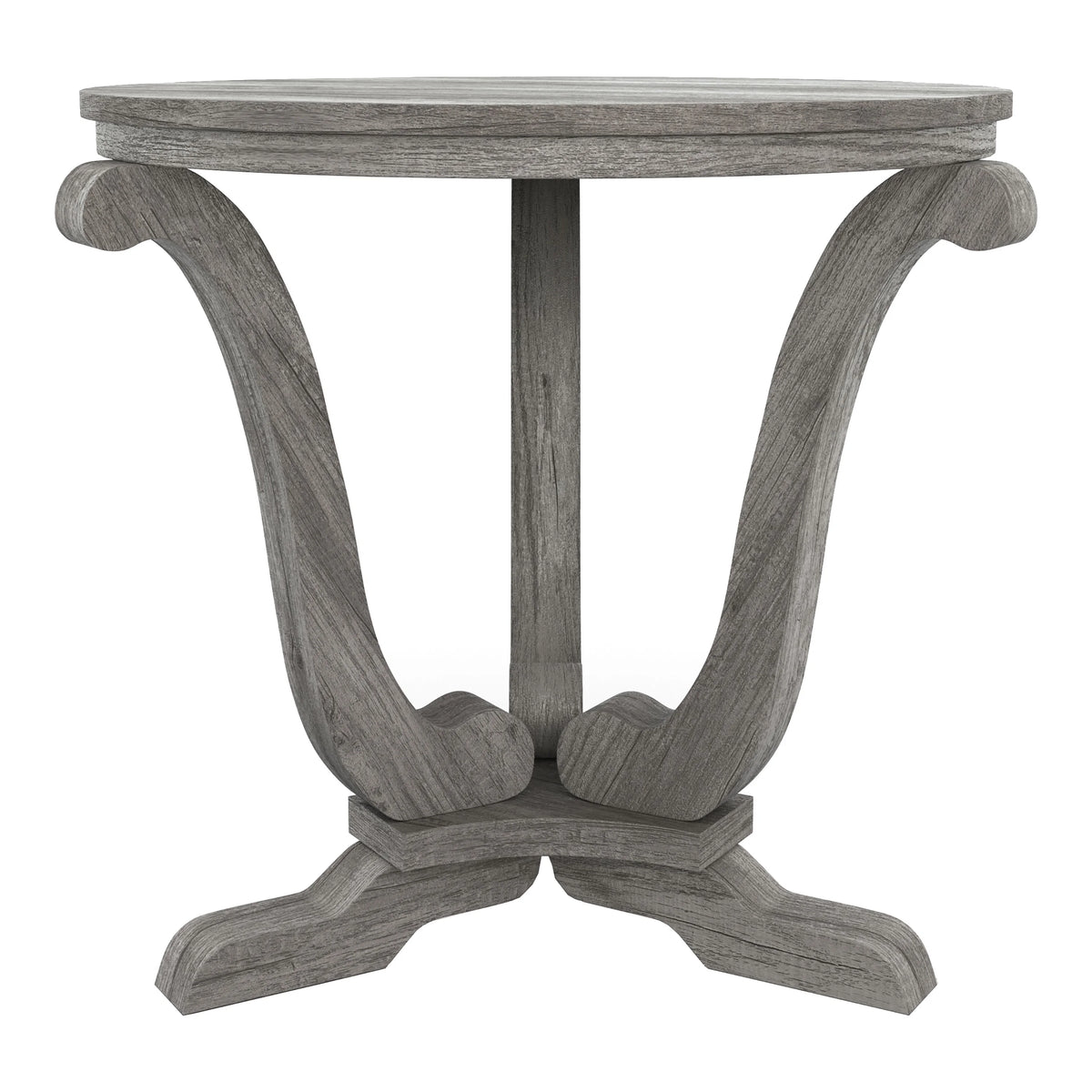 Round Wood Vintage Gray Oak End Table T84950