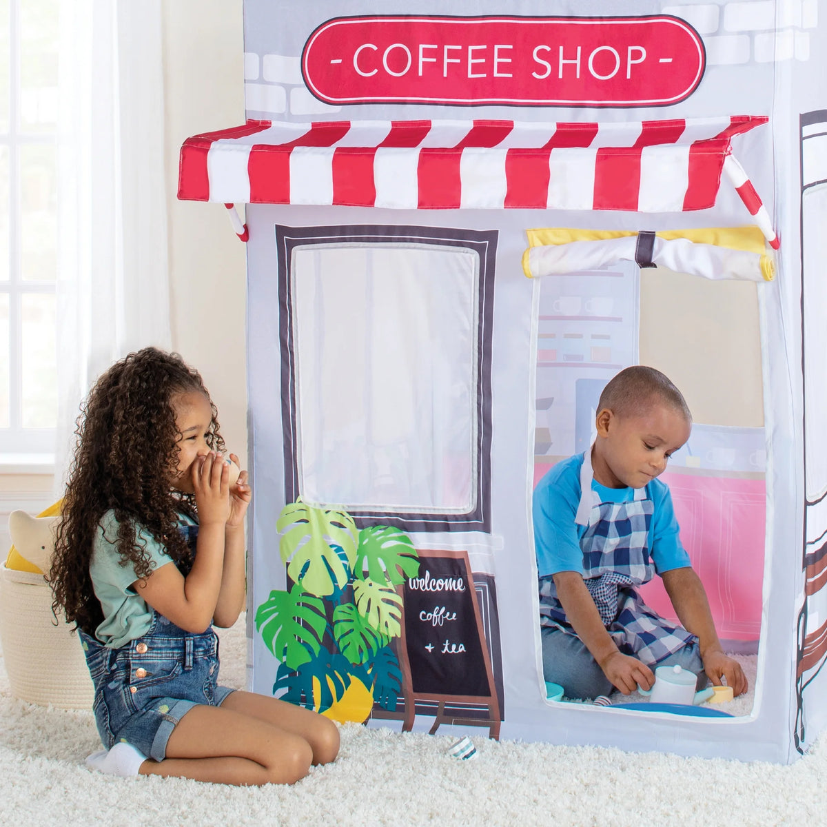 Kids' Coffee Shop Play Tent Indoor Playhouse C81227