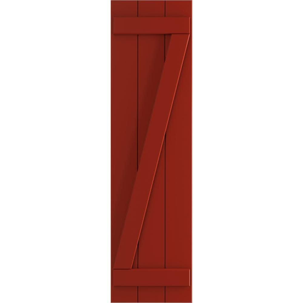 Fire Red PVC Board and Batten Shutters Y3612