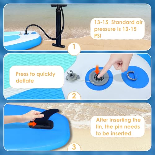 Inflatable Stand Up Paddle Board 10'4" Ultra-Light Non-Slip Deck M488504