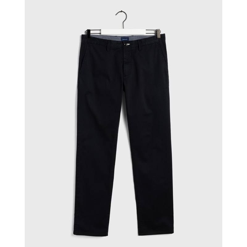 Black Regular Fit Twill Chinos Q62564