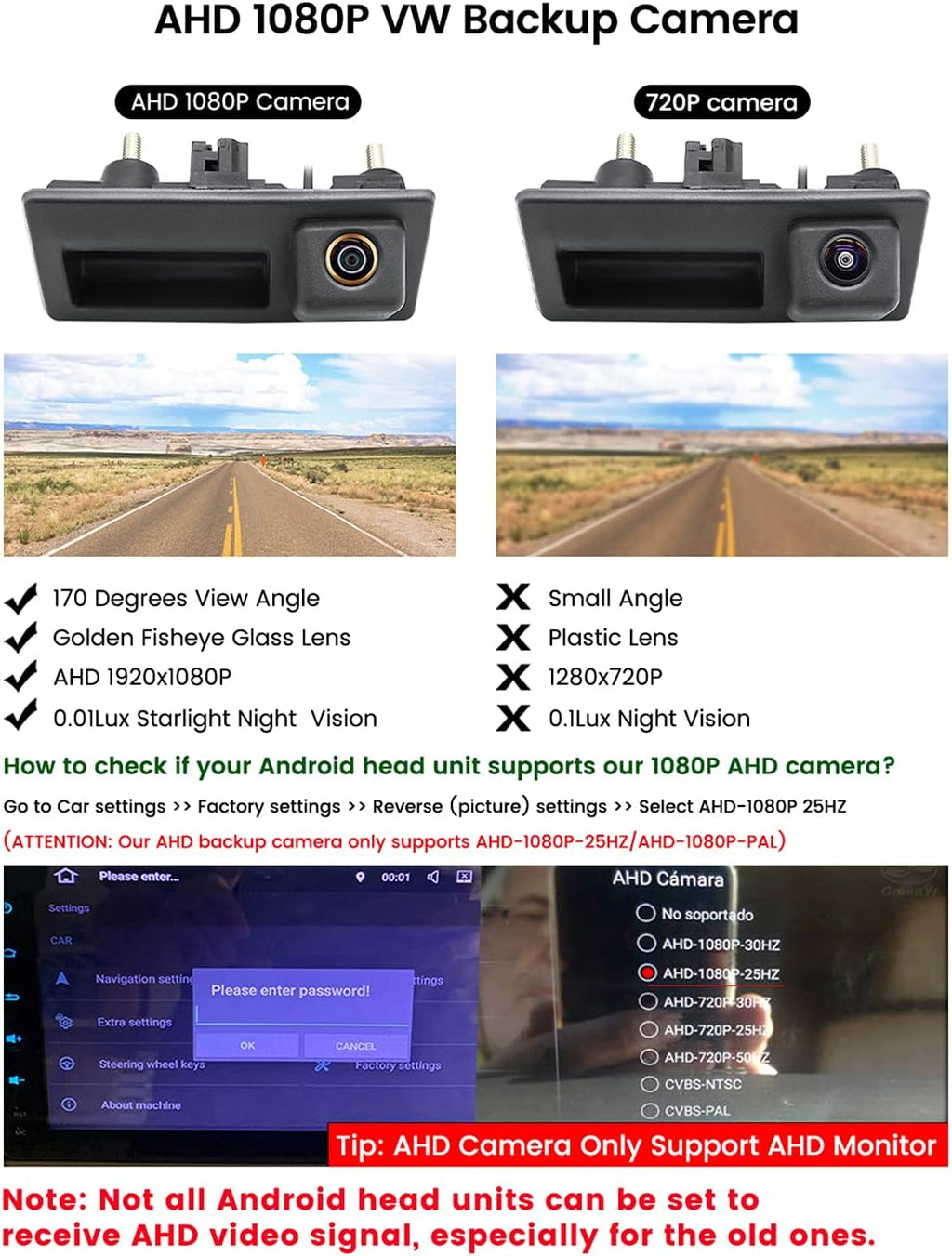 AHD 1080P Backup Camera Pack of 2 S2588