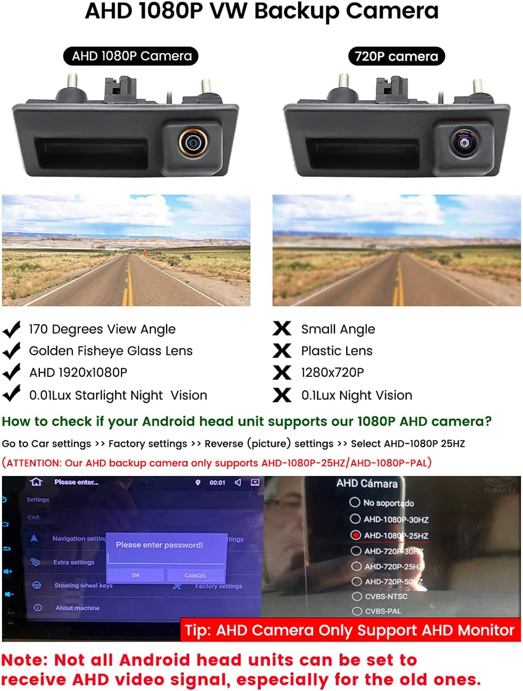 AHD 1080P Backup Camera Pack of 2 S2588