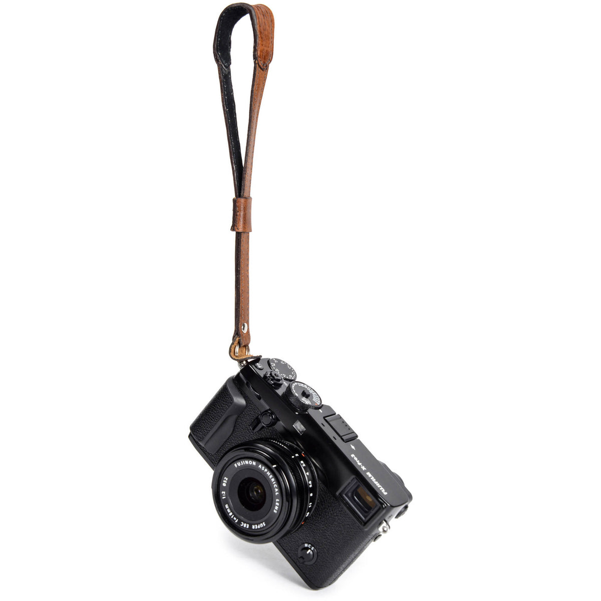 Antique Cognac Leather Camera Wrist Strap F210683