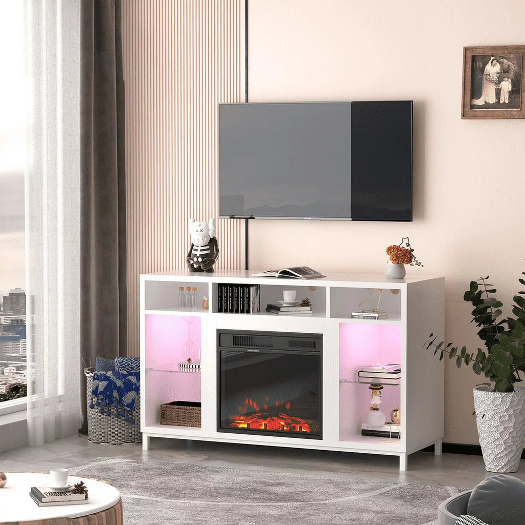 47'' TV Stand with 18" Electric Fireplace U8045