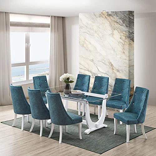 9 Piece Glass Top Dining Set J56703