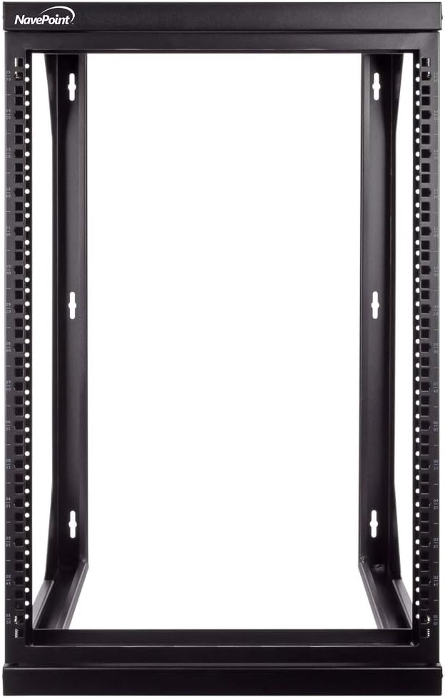 15U Wall Mount Open Frame 19 Inch Rack Black N594