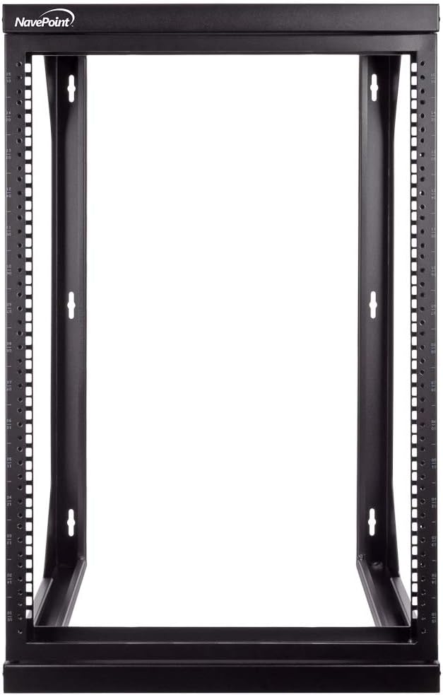 15U Wall Mount Open Frame 19 Inch Rack Black N594