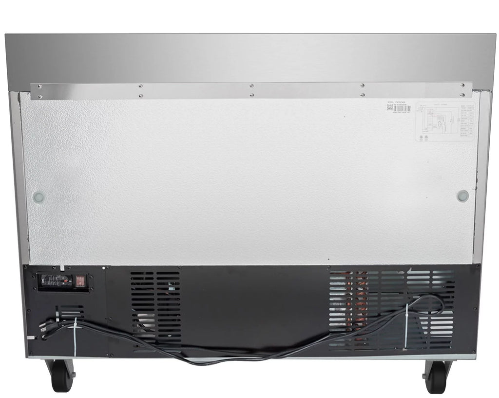 48 in. Two-Door Worktop Refrigerator with Backsplash N348