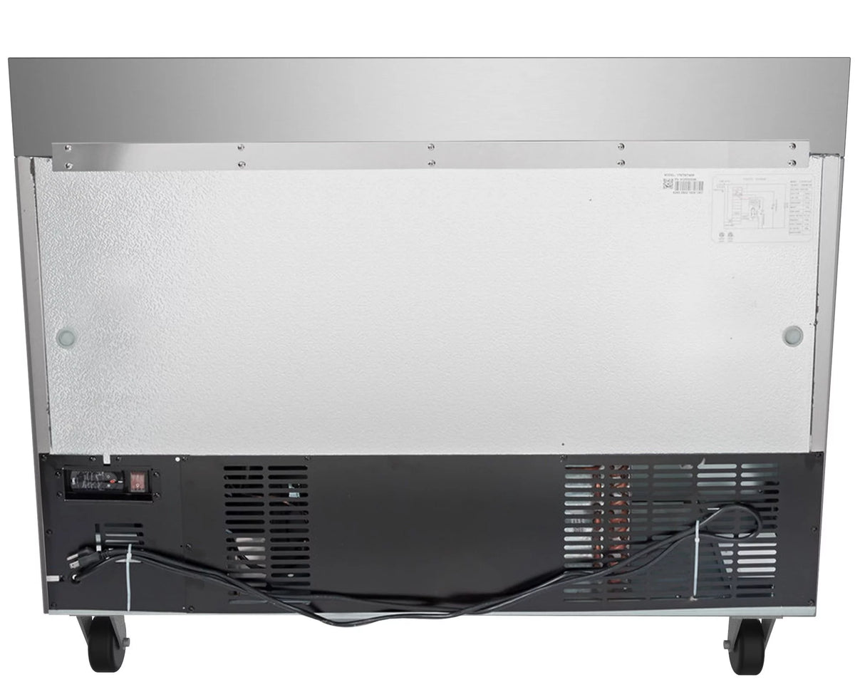 48 in. Two-Door Worktop Refrigerator with Backsplash N348