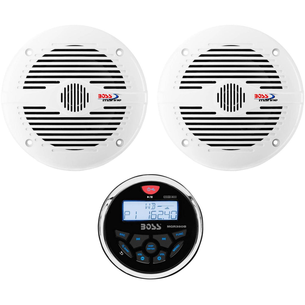 3x22 Gauge Marine MP3 Radio Receiver Bluetooth ATV Boat with 6.5x22 Speakers B33822