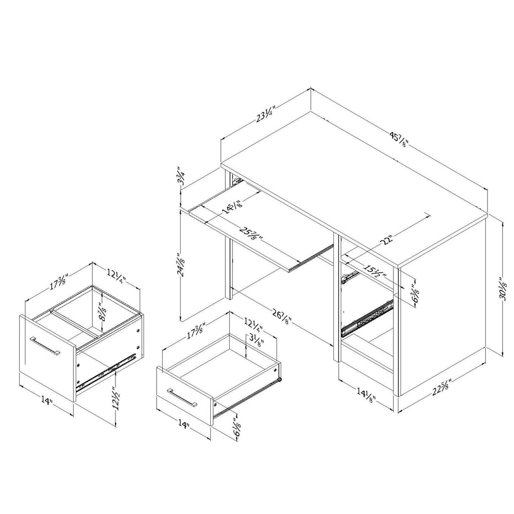 Gray Maple Desk A58333