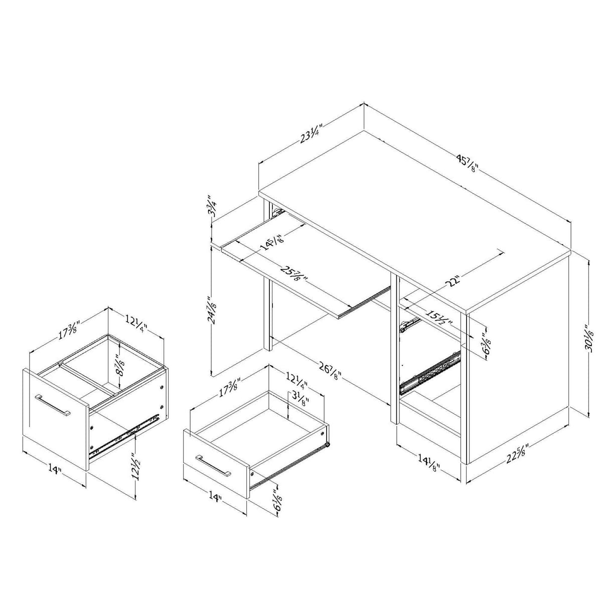 Gray Maple Desk A58333