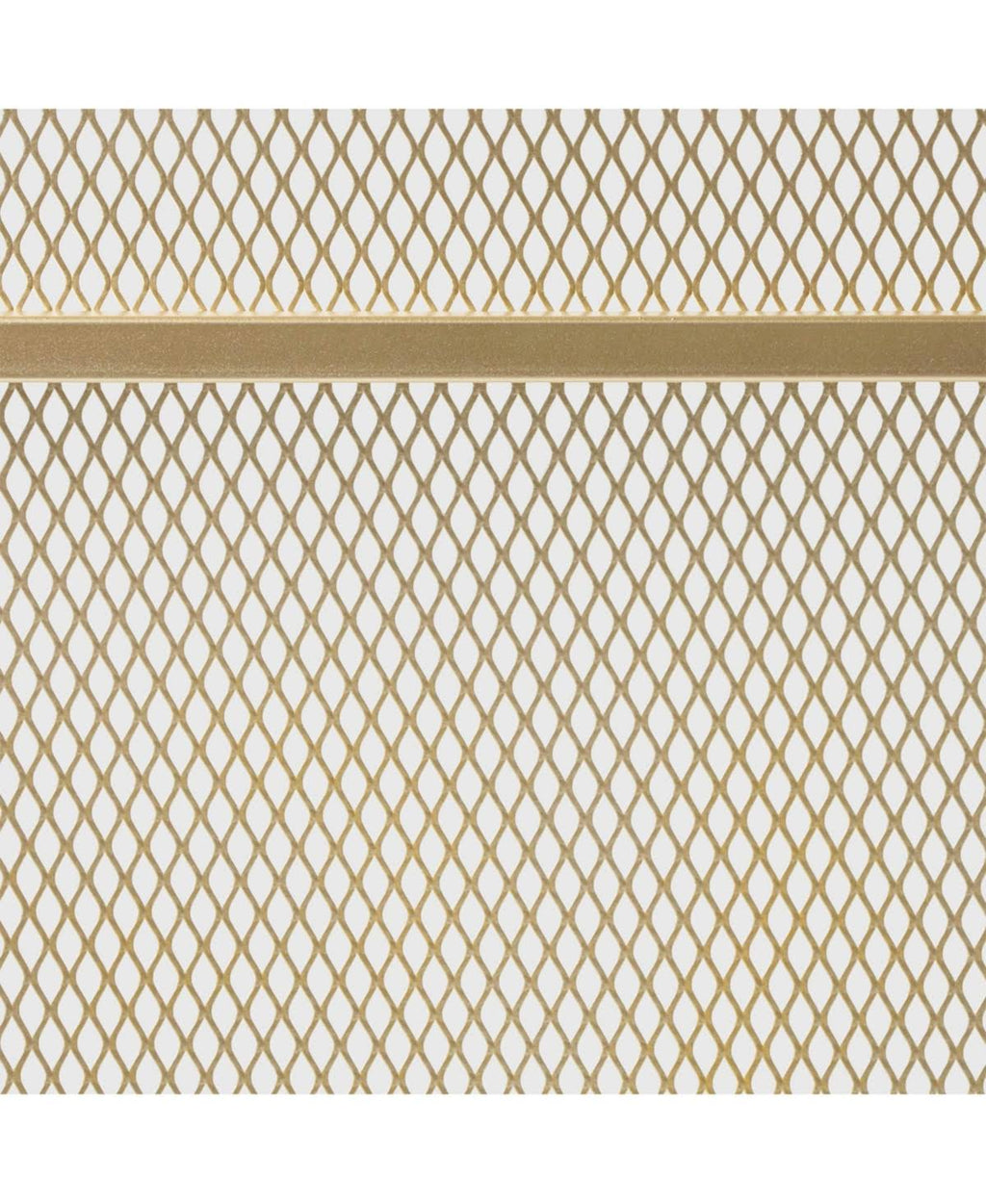 Black Brushed Gold Single Panel Iron Fire Screen C1533