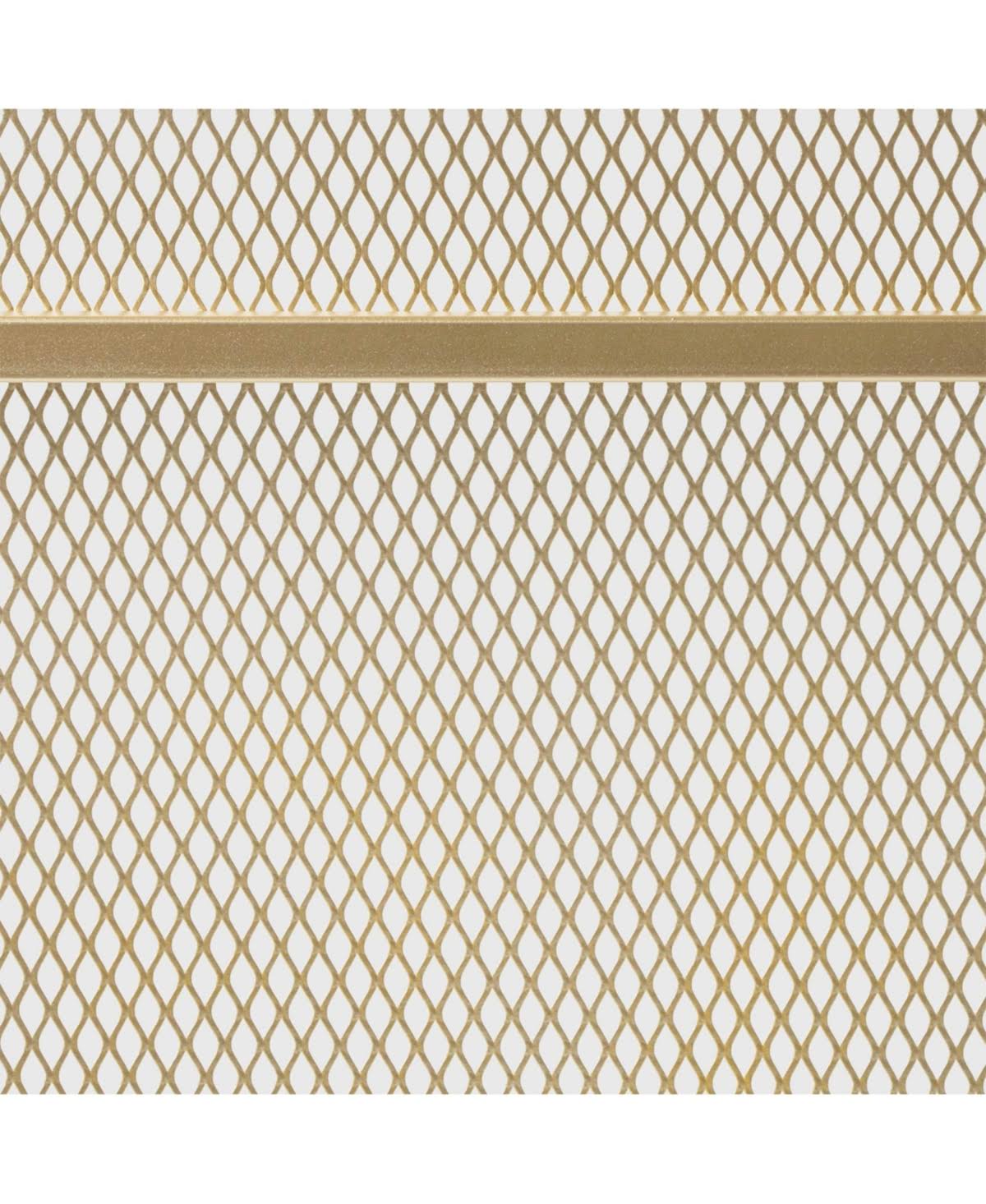 Black Brushed Gold Single Panel Iron Fire Screen C1533